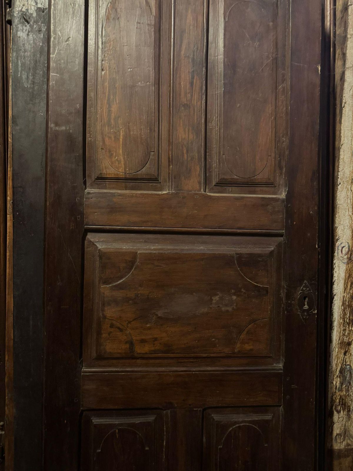 Interior Walnut Door With Carved Panels, Italy photo 2426.0