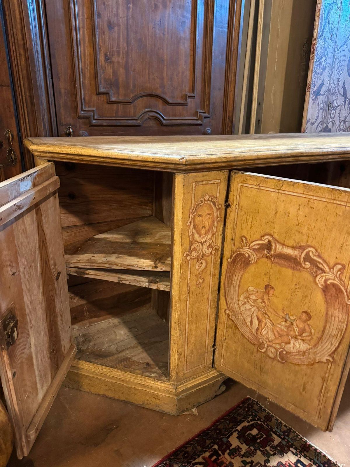 Sideboard Credenzas In Lacquered Wood And Painted With Figures, Italy photo buy