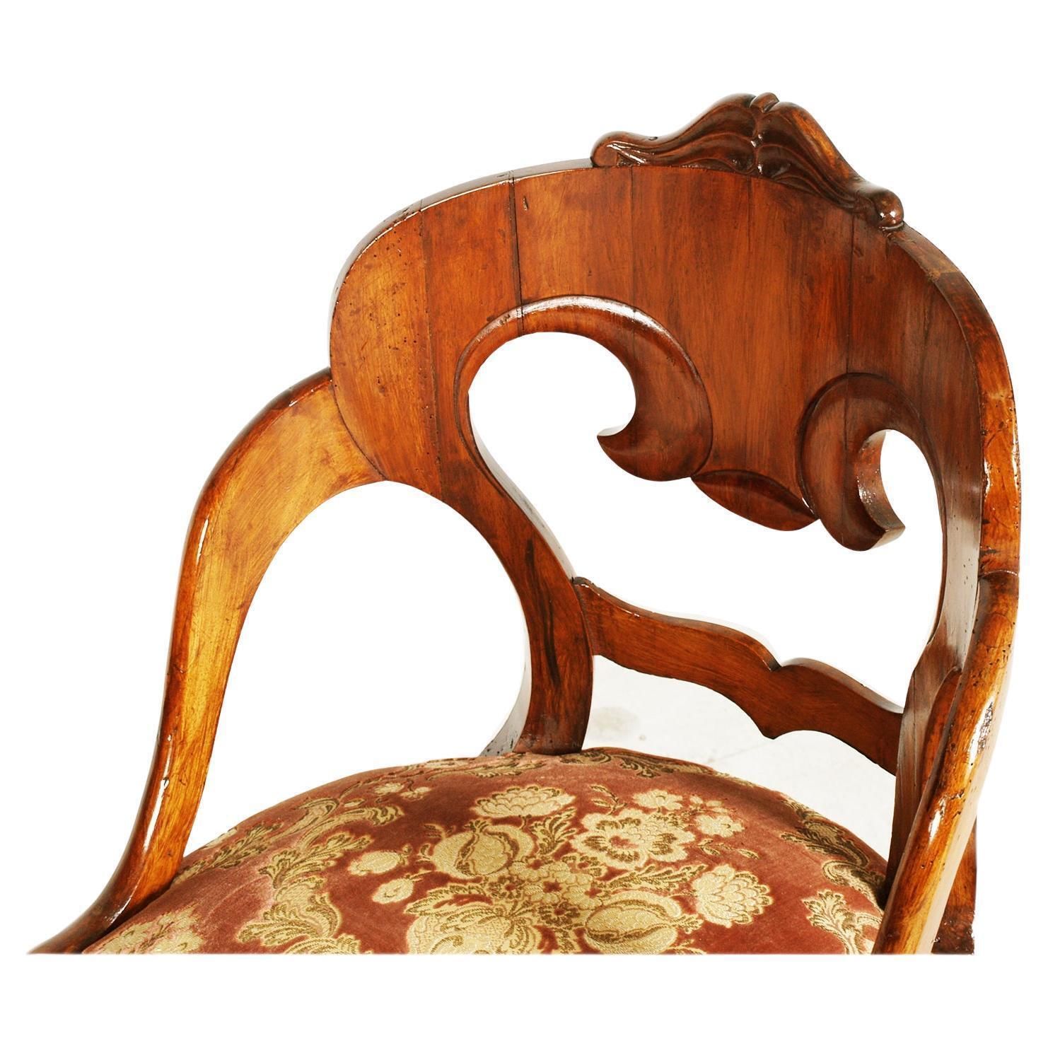 Bergere Louis XVI Armchair Seating By Testolini Freres In Carved Walnut photo furniture