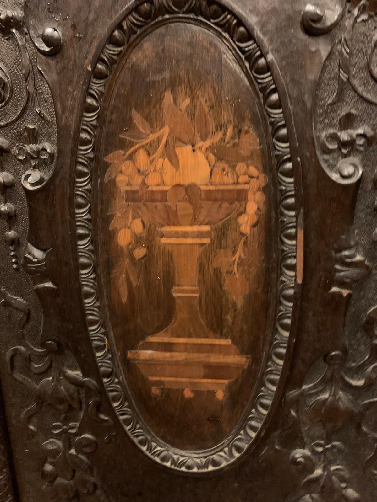 Walnut Door, Double Doors With Richly Inlaid Panels, Italy photo Home Fixtures