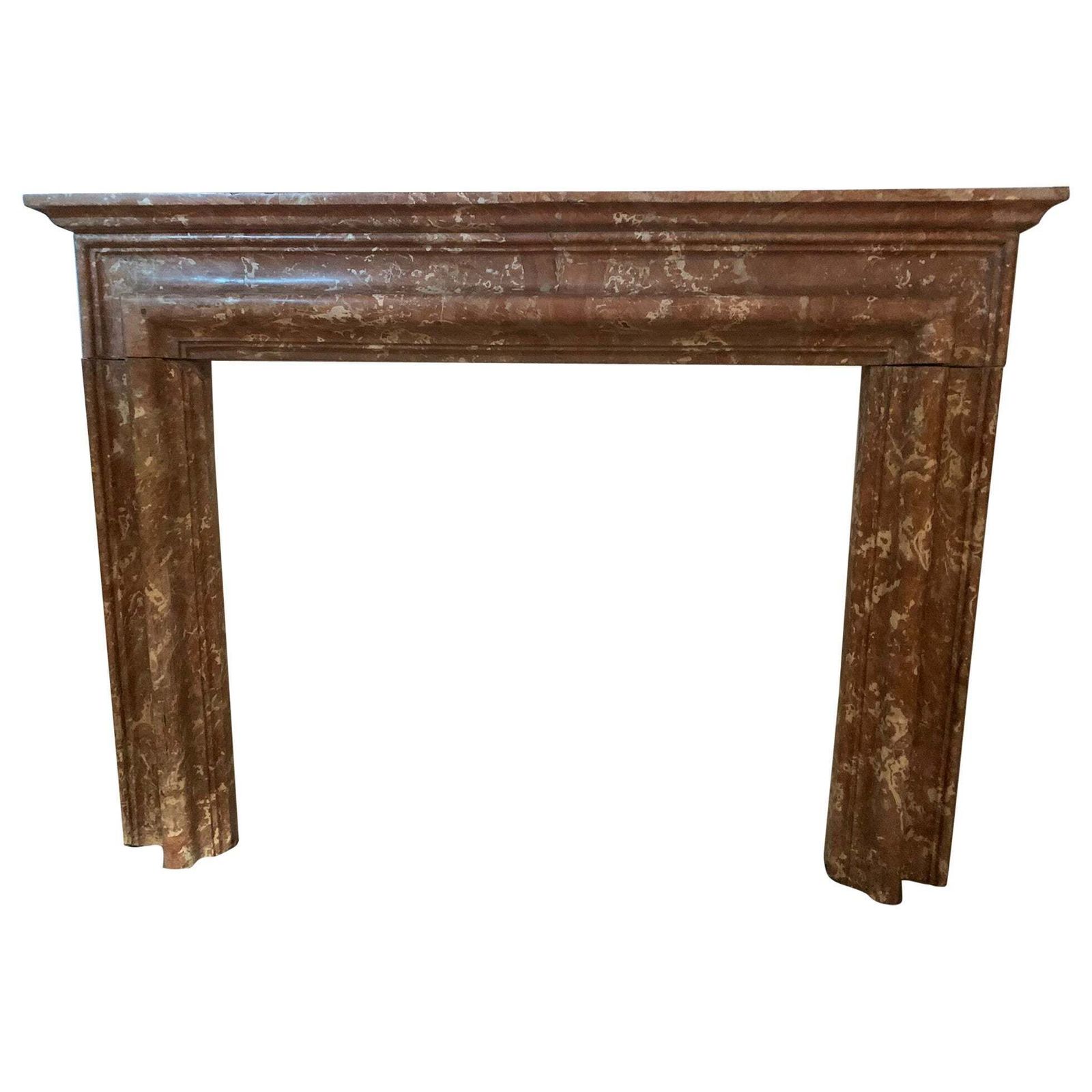 Salvator Rosa Fireplace In Rosso Francia Marble, Italy
