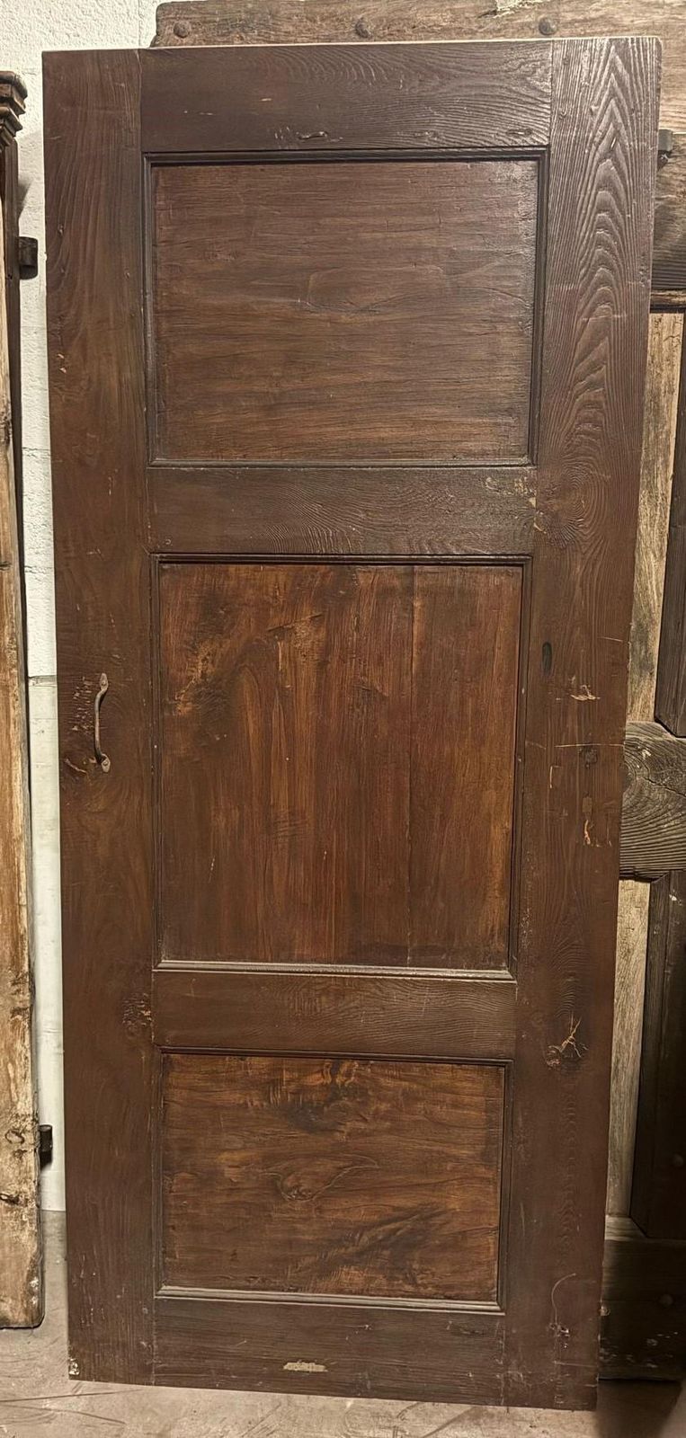 Simple Wooden Interior Door, Single Leaf Carved With Squares, Italy photo furniture