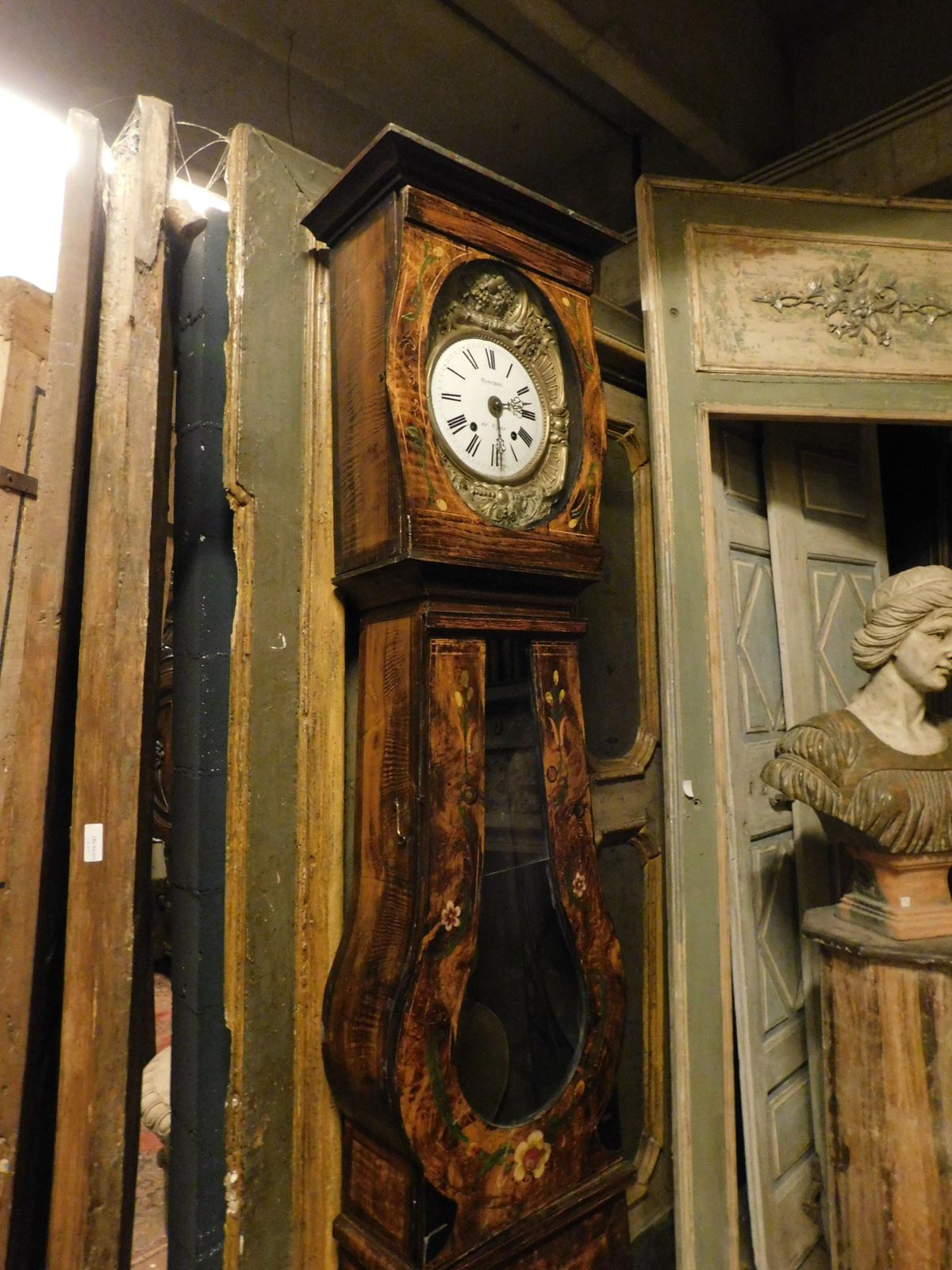 Pendulum Clock, Floor Clock With Lacquered And Painted Wooden Case, France photo 1733.0