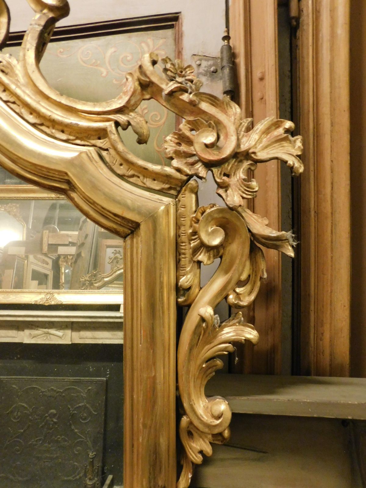 Richly Carved And Gilded Wooden Mirror, Italy photo 3293.0