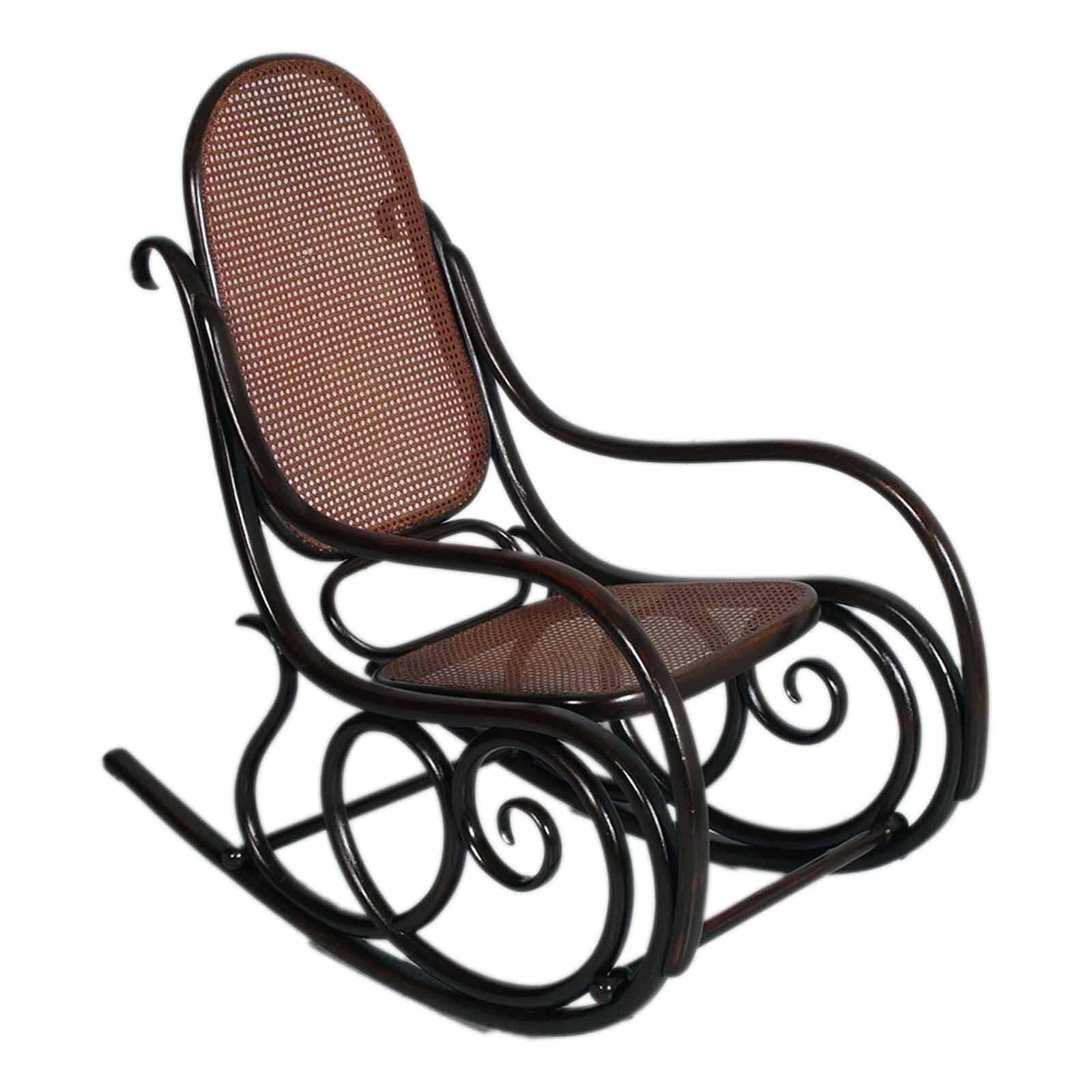 Art Nouveau Beech And Woven Rocking Chair By Jacob & Josef Kohn, 1910 Circa photo furniture