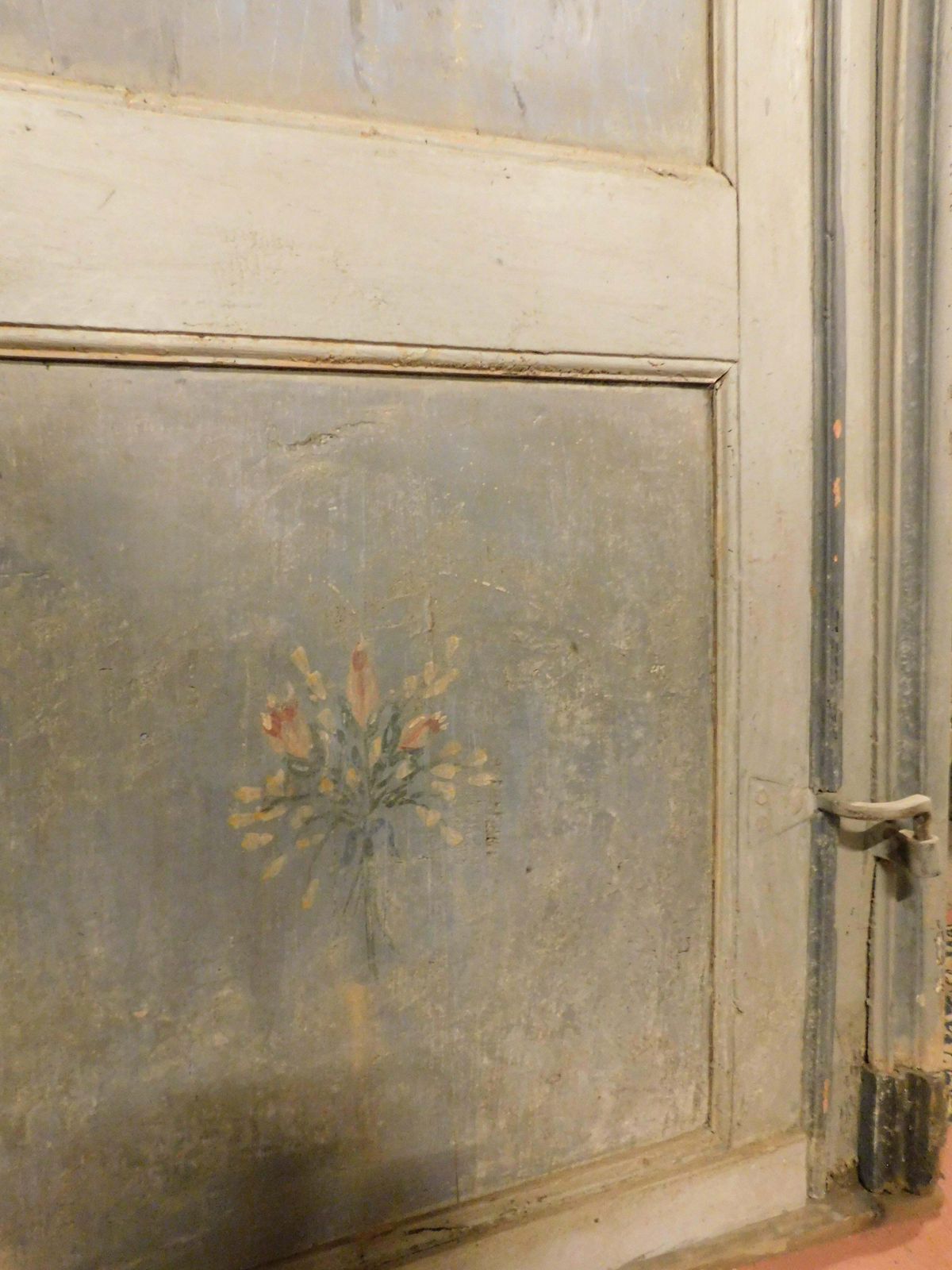 Lacquered And Painted Arched Door With Frame, Italy photo buy