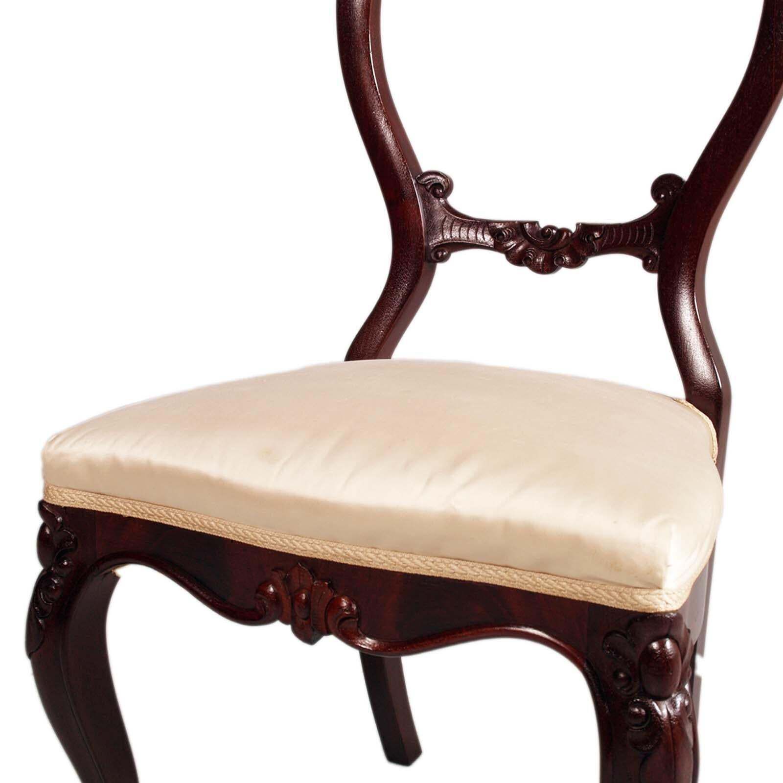 19th Century French Mahogany Table Empire Style With Louis Philippe Four Chairs photo buy