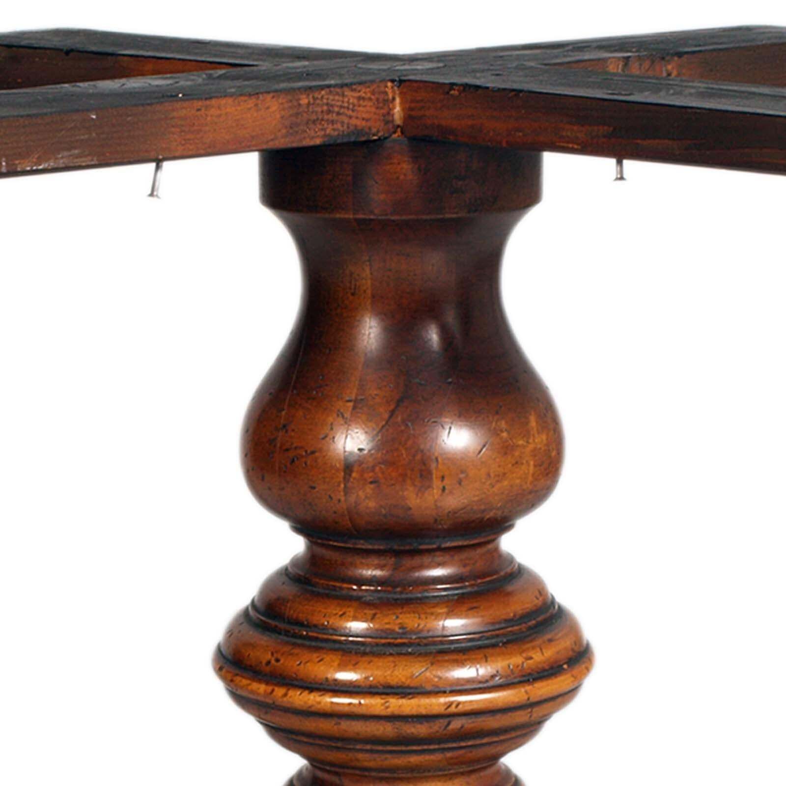 Round Baroque Table Mid 1900s Top In Ferrarese Walnut Root And Central Inlay photo for sale