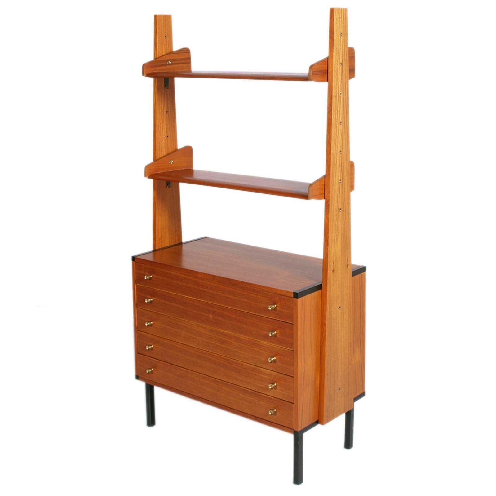 1960s Open Bookcase With Chest Of Drawers By Vittorio Dassi For G. Cecchini & C. photo furniture