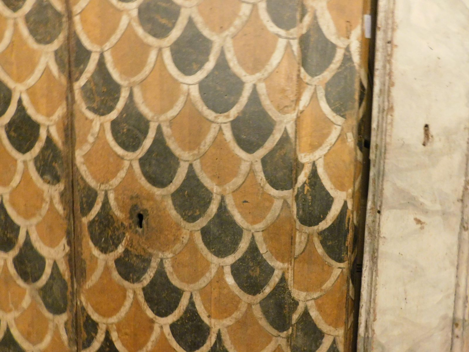 Wall Cabinet, Placard, Cupboard In Lacquered And Painted Wood Tapestry, Italy photo Furniture