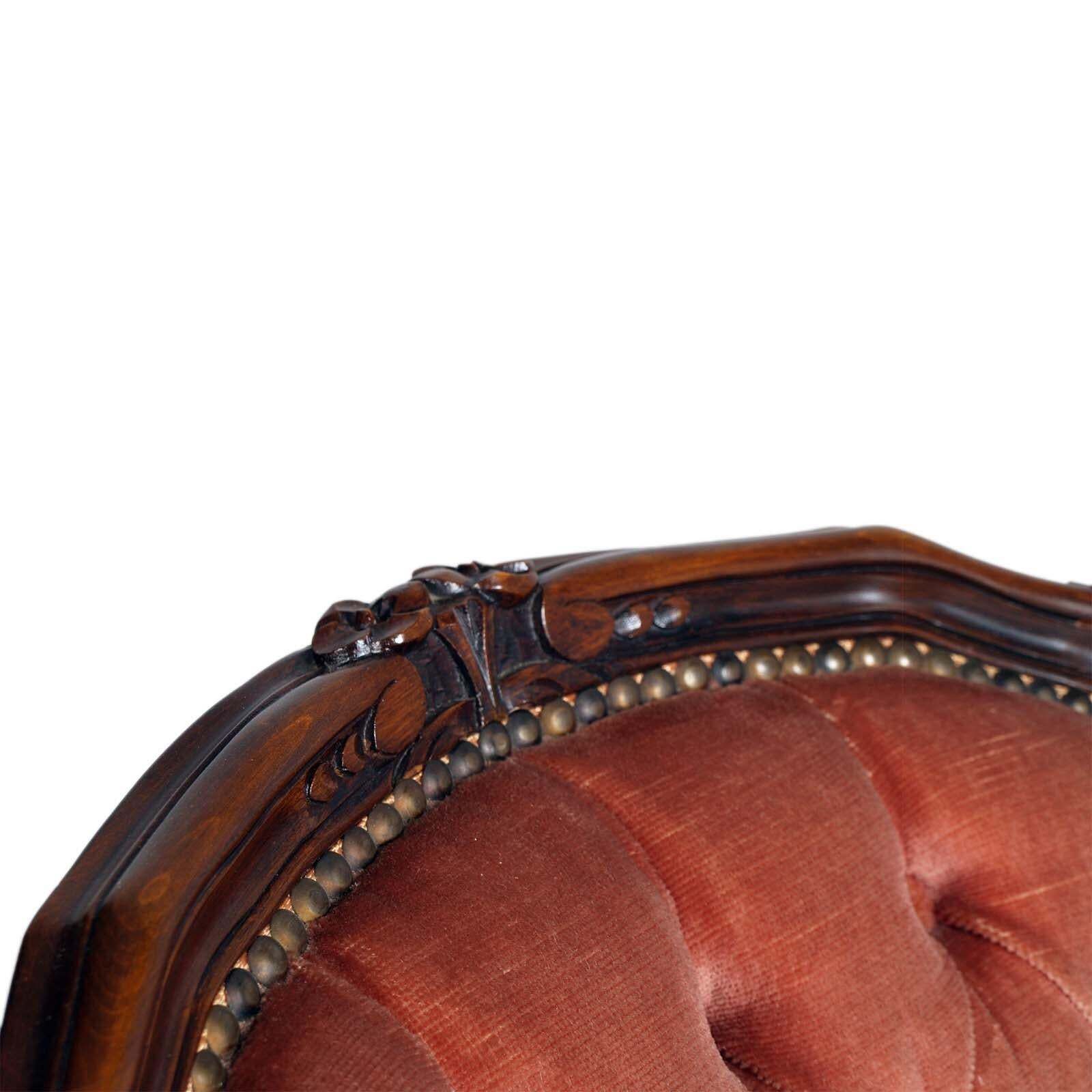 1900s Pair Of Venice Baroque Louis XV Armchairs, Carved Walnut With Floral Motif photo 4800.0