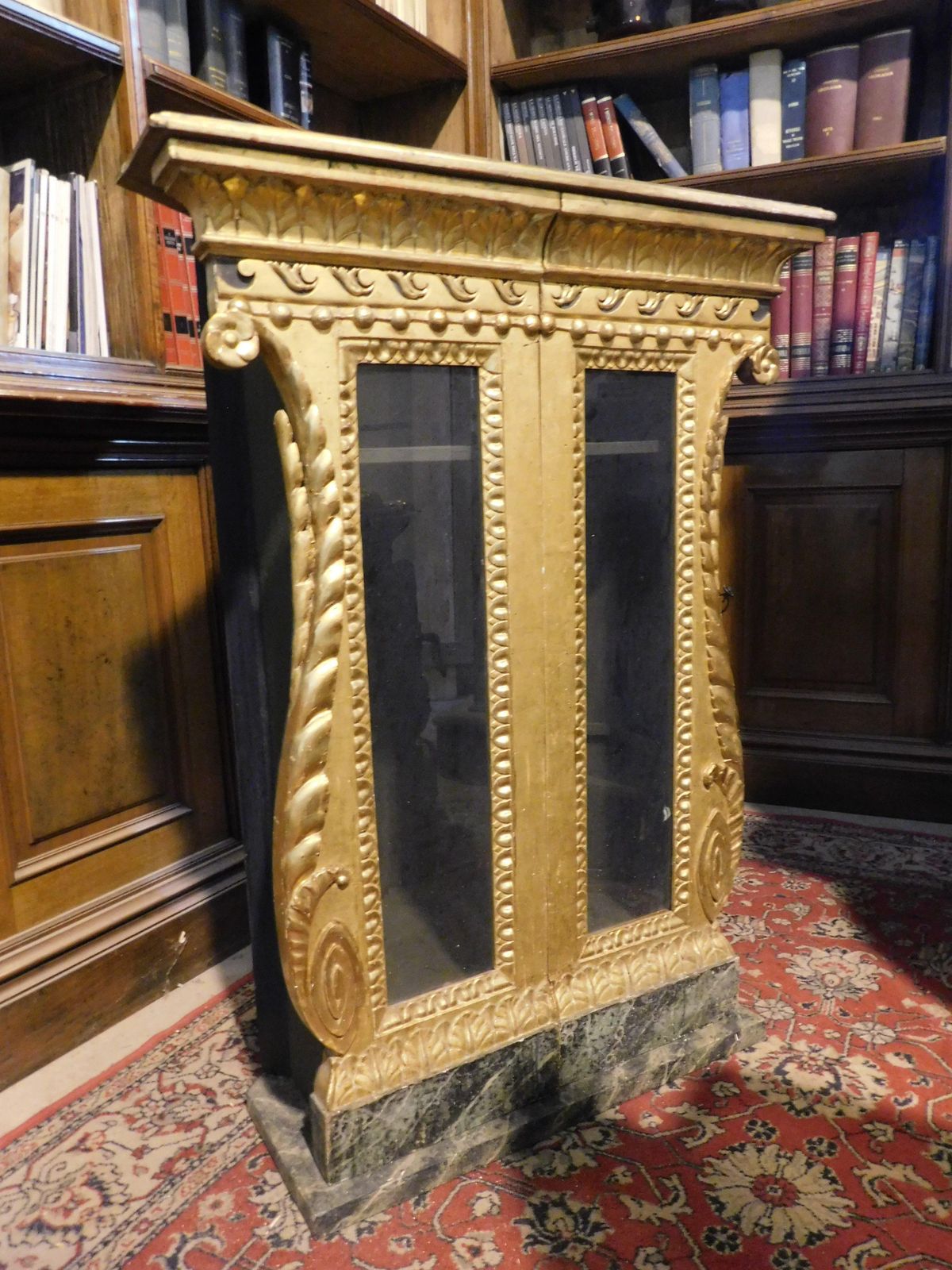 Small Corner Display Cabinet In Lacquered And Gilded Wood, Italy photo furniture