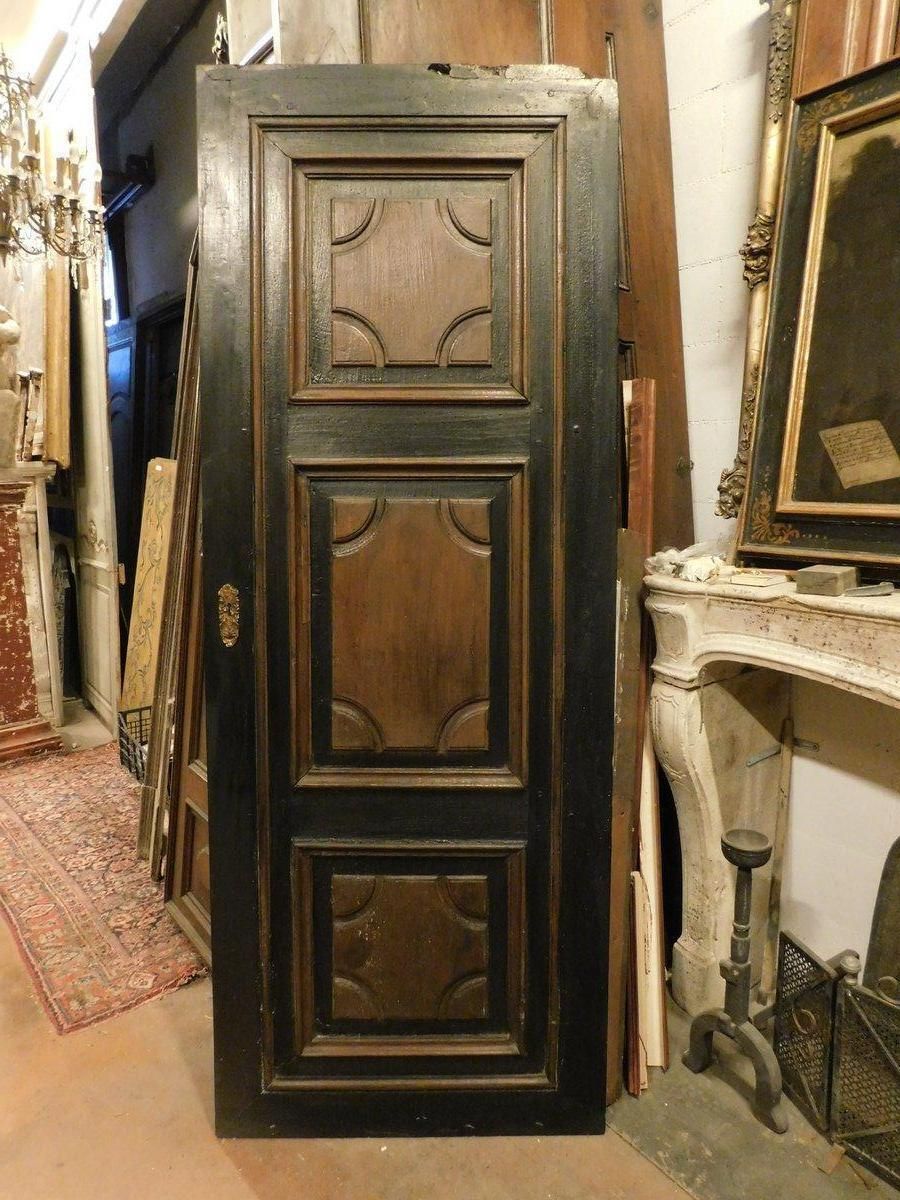 Entrance Door, Carved And Lacquered Walnut Door, Italy photo Home Fixtures