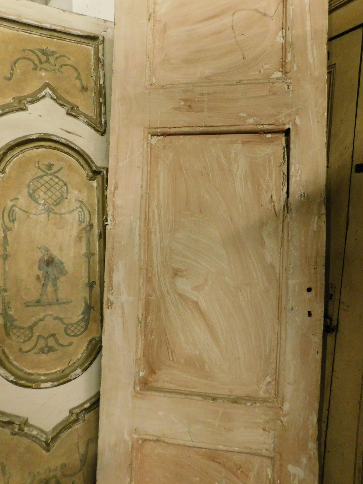 Double Leaf Door, Painted And Lacquered, From Naples, Italy photo vinterior