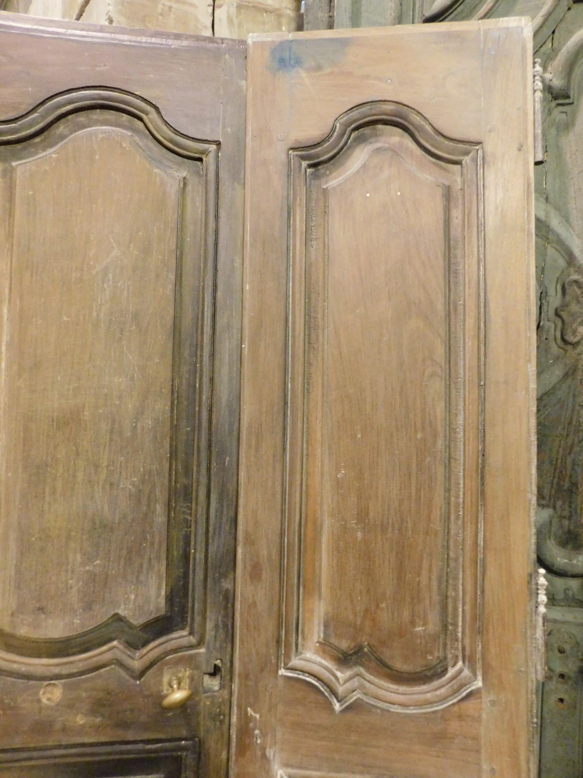 Set Of 7 Double Wing Doors, Carved In Walnut, Italy photo Home Fixtures