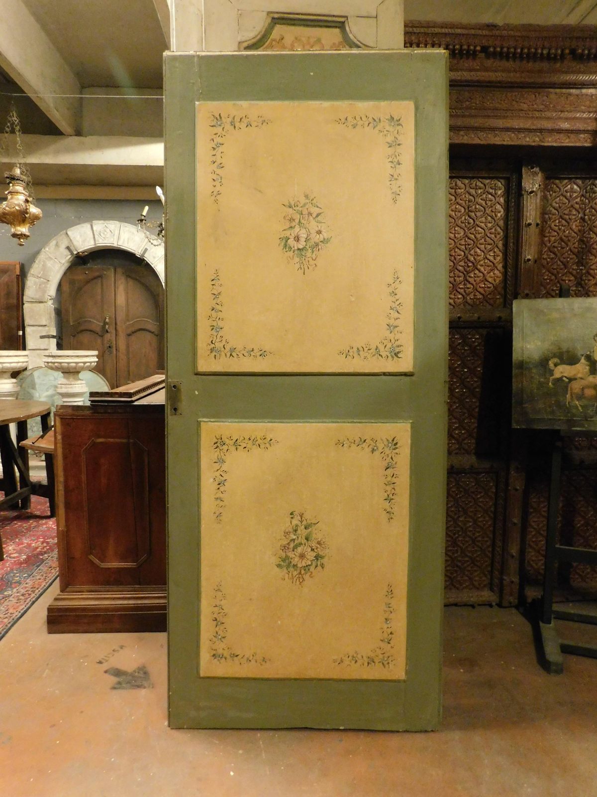 No. 3 Interior Doors, In Richly Painted Wood, Single Leaf, Italy photo vinterior