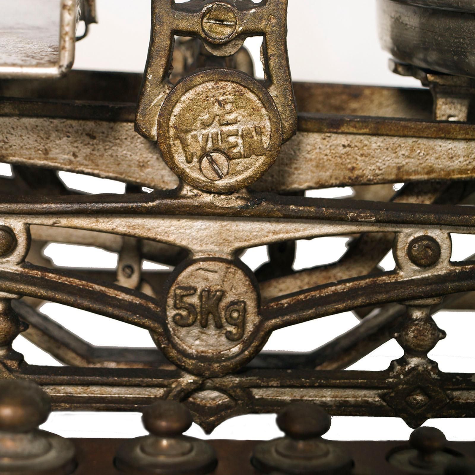 19th Century, J. Florenz Wien Chrome Steel Austrian Balance, 11 Brass Weights photo Home Decor