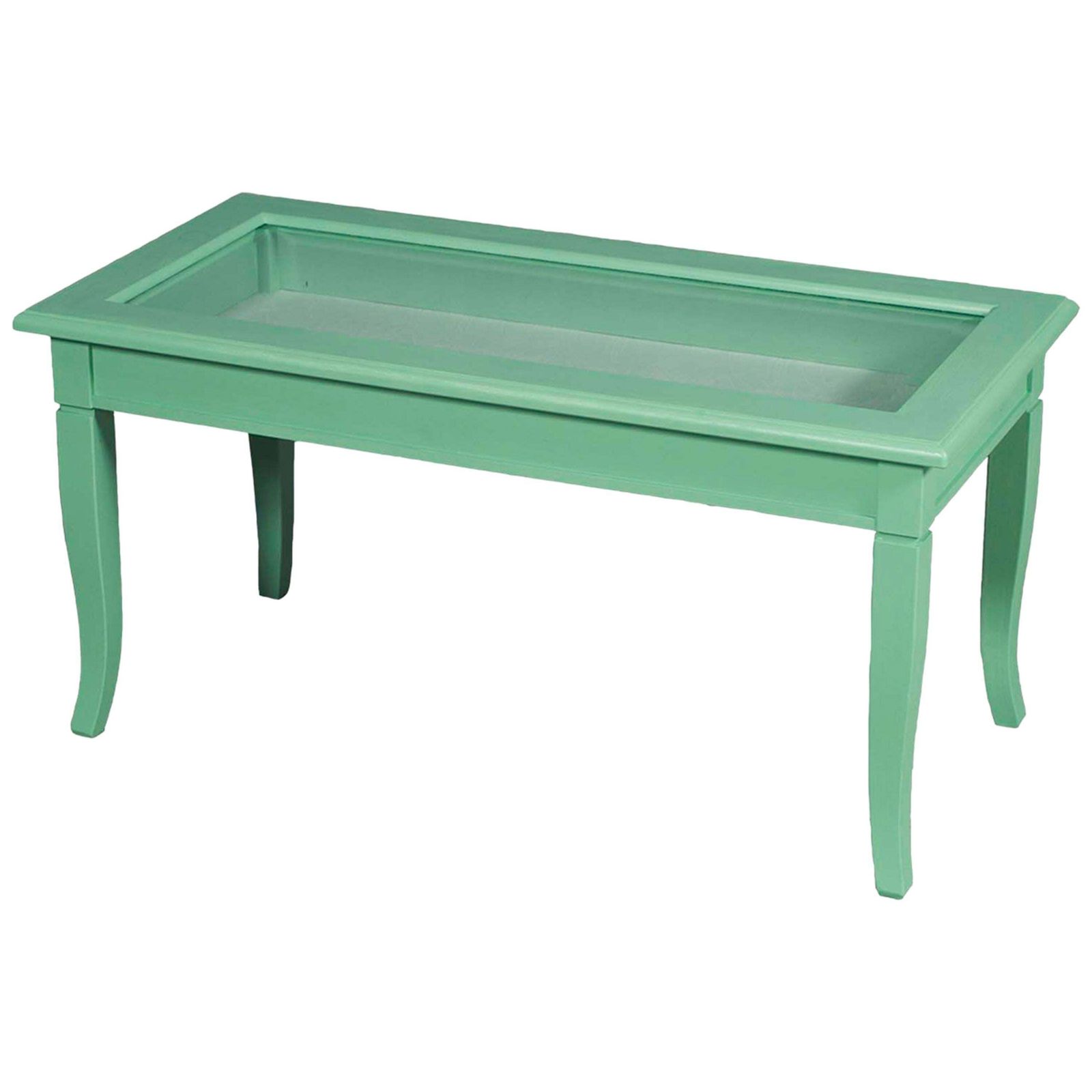 1970s Notice Board Coffee Table, Center Table, In Painted Maple, With Glass Top