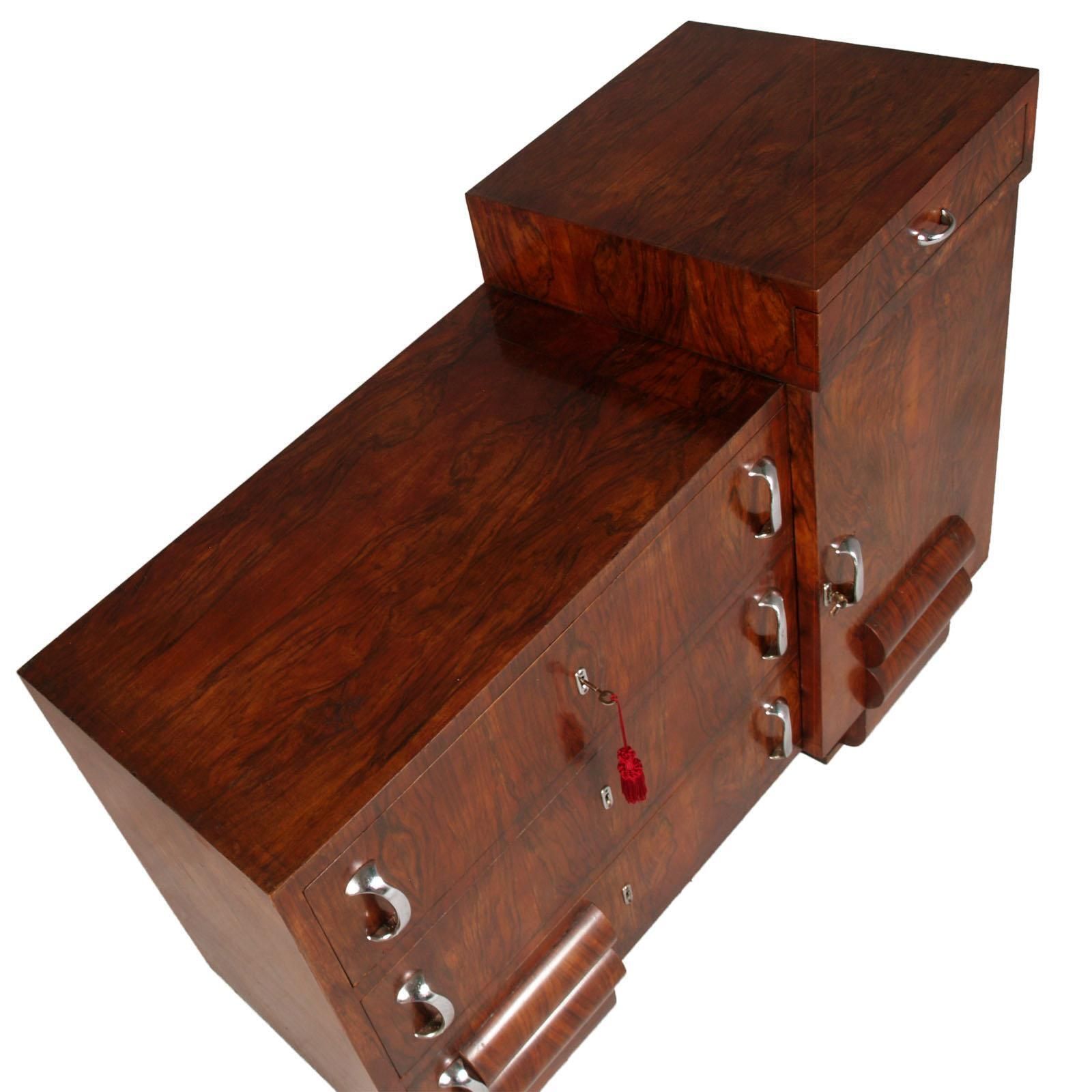1930s Chest Of Drawers, Commode, Credenza Art Deco By Guglielmo Urlich For Ar.Ca photo vintage
