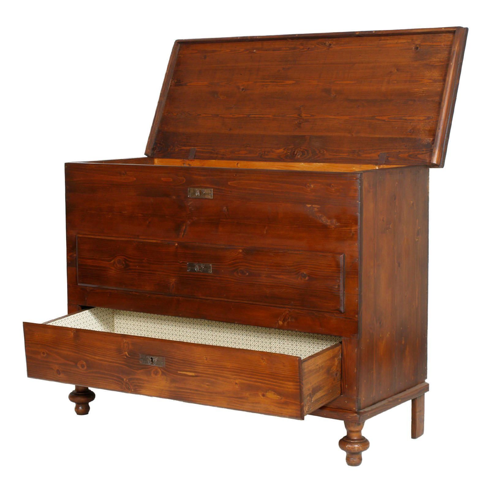 19th Century, Country Sideboard With Drover, In Massive Wood, Wax Polished