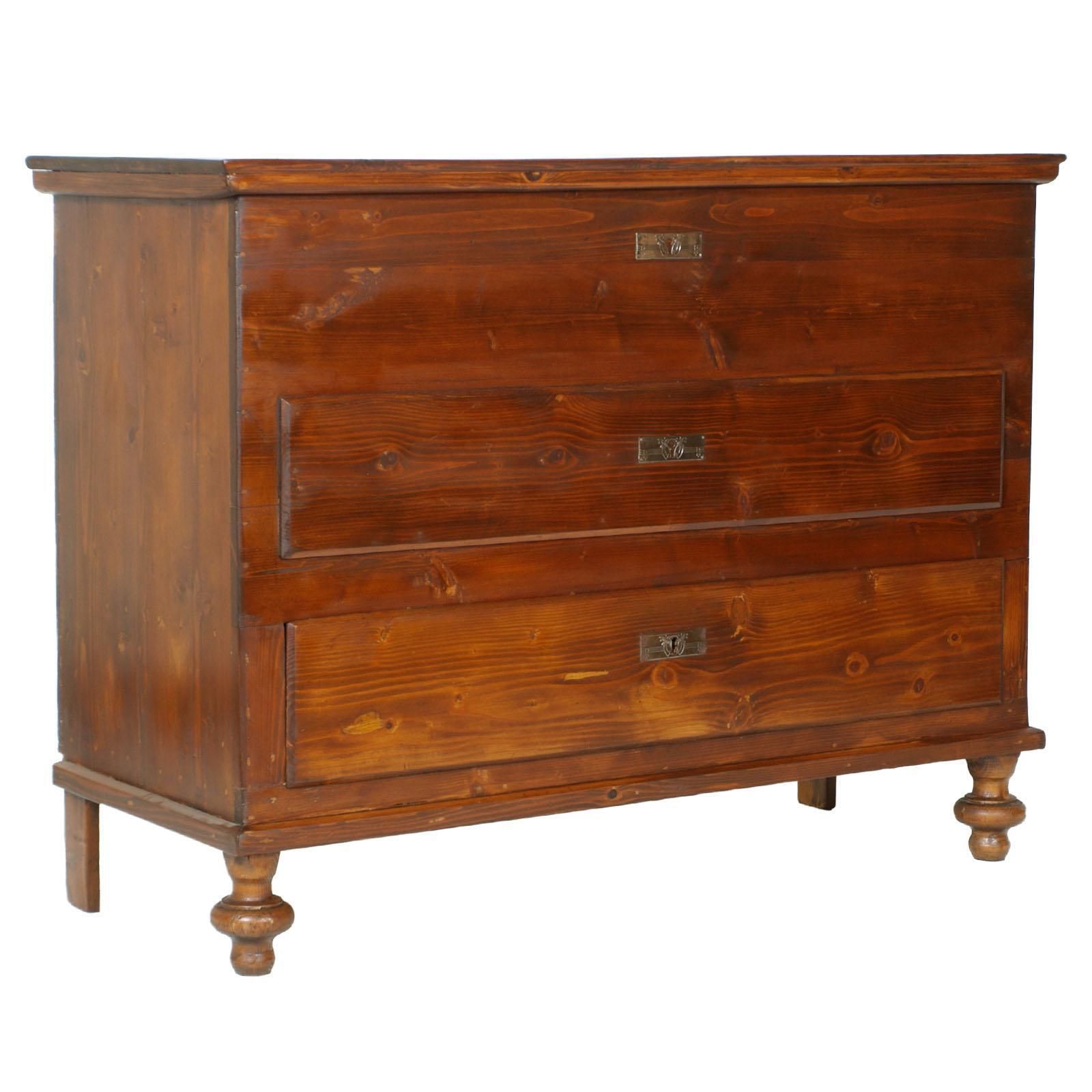19th Century, Country Sideboard With Drover, In Massive Wood, Wax Polished photo furniture