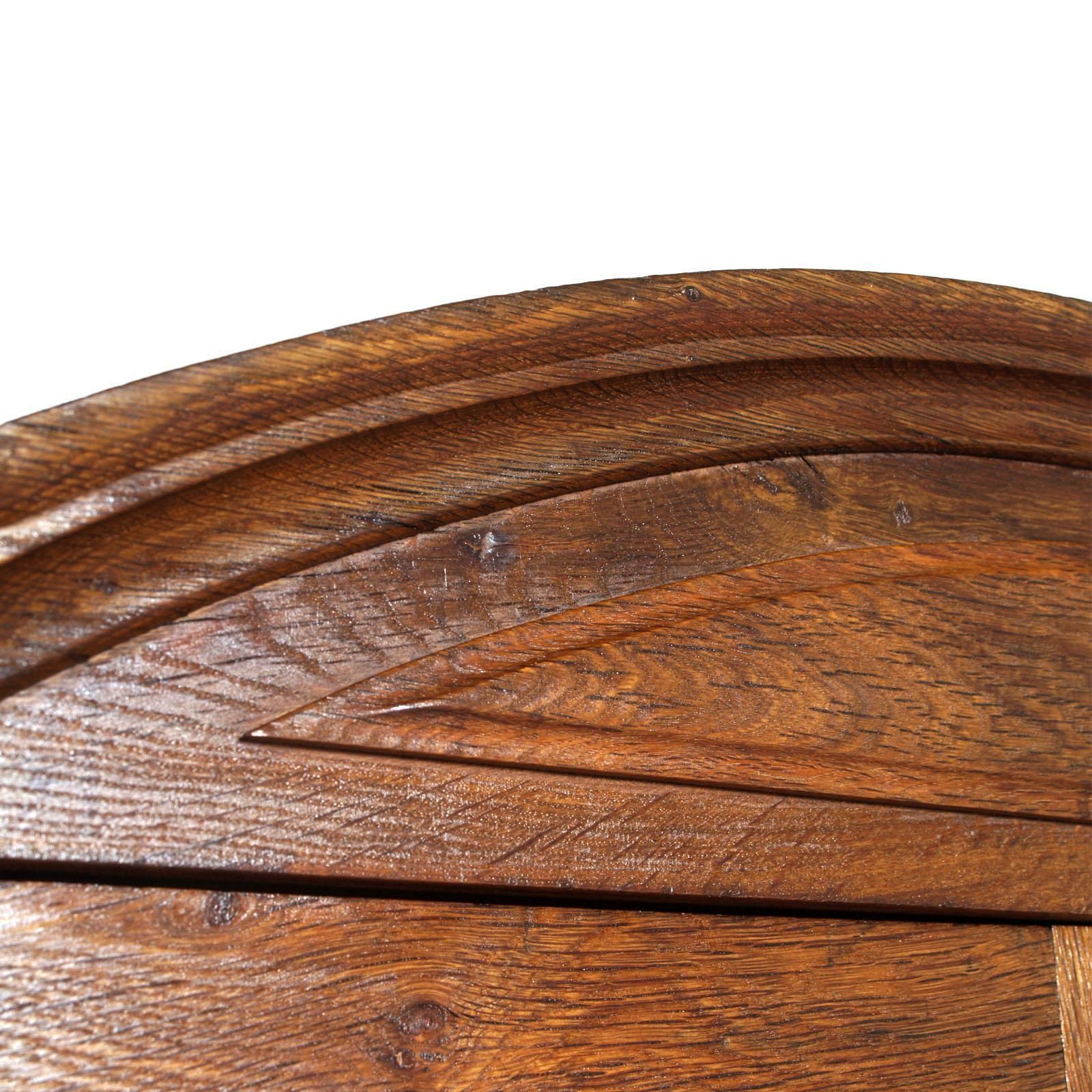 19th Century From Vienna Neoclassic Wardrobe Closet In Massive Oak Wax Polished photo Furniture