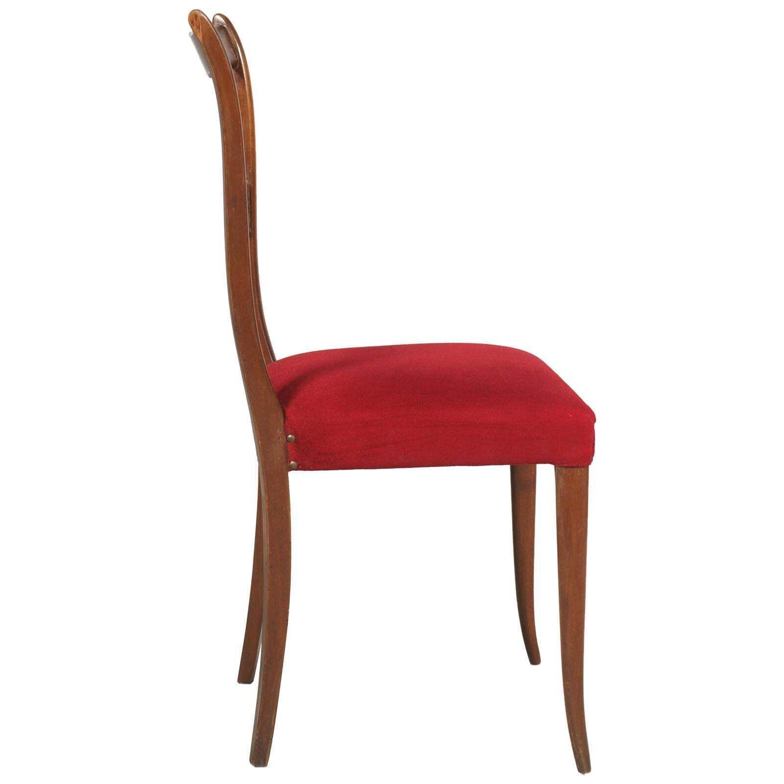 Pair Of The 1950s Lacquered Walnut Side Chairs Melchiorre Bega Attributed photo 2805.3