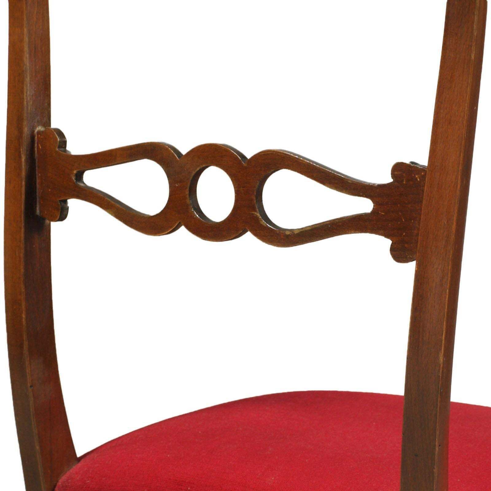 Pair Of The 1950s Lacquered Walnut Side Chairs Melchiorre Bega Attributed photo vintage