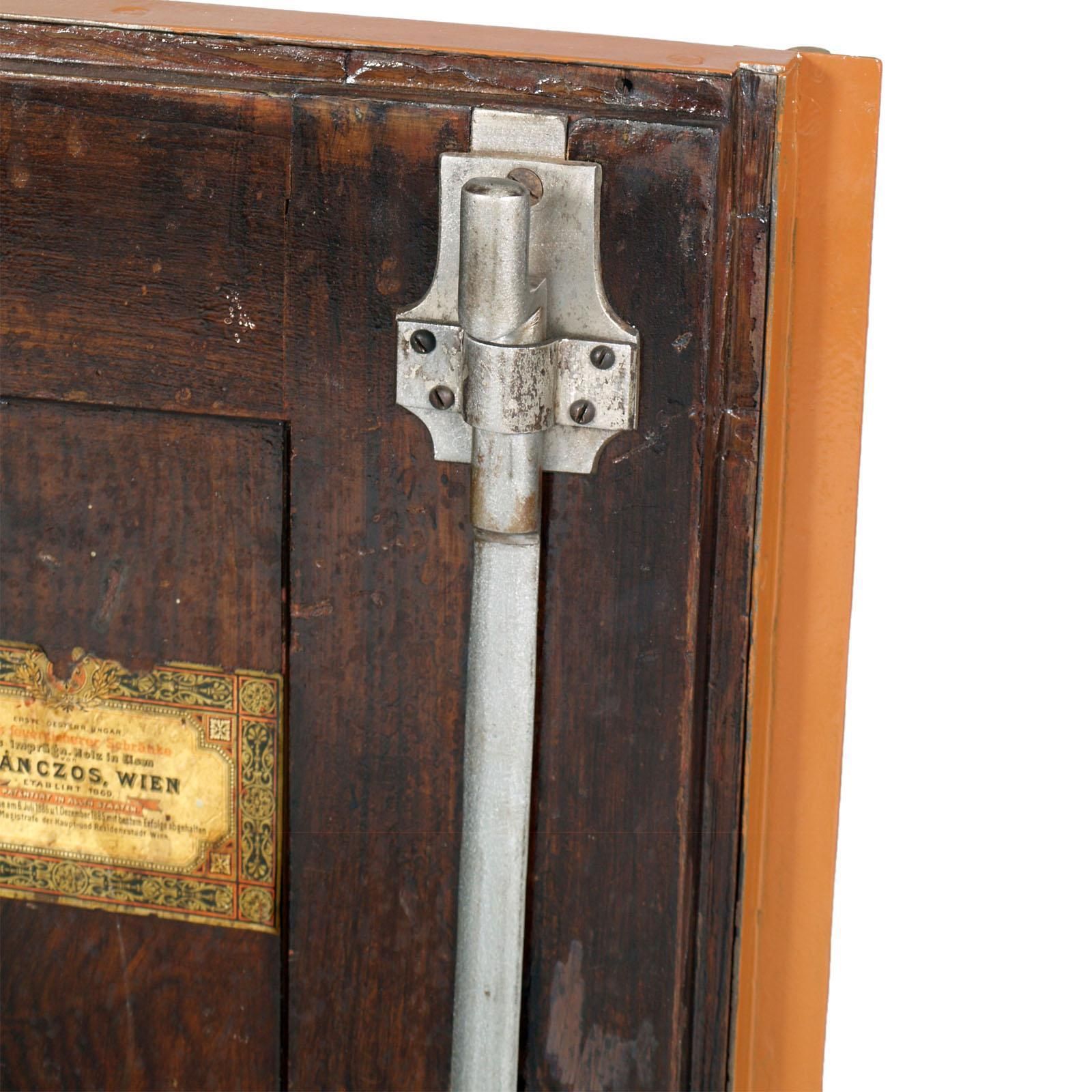 Furniture 19th Century Wien Armored Cabinet, Safe, Restored And Functioning, All Original photo