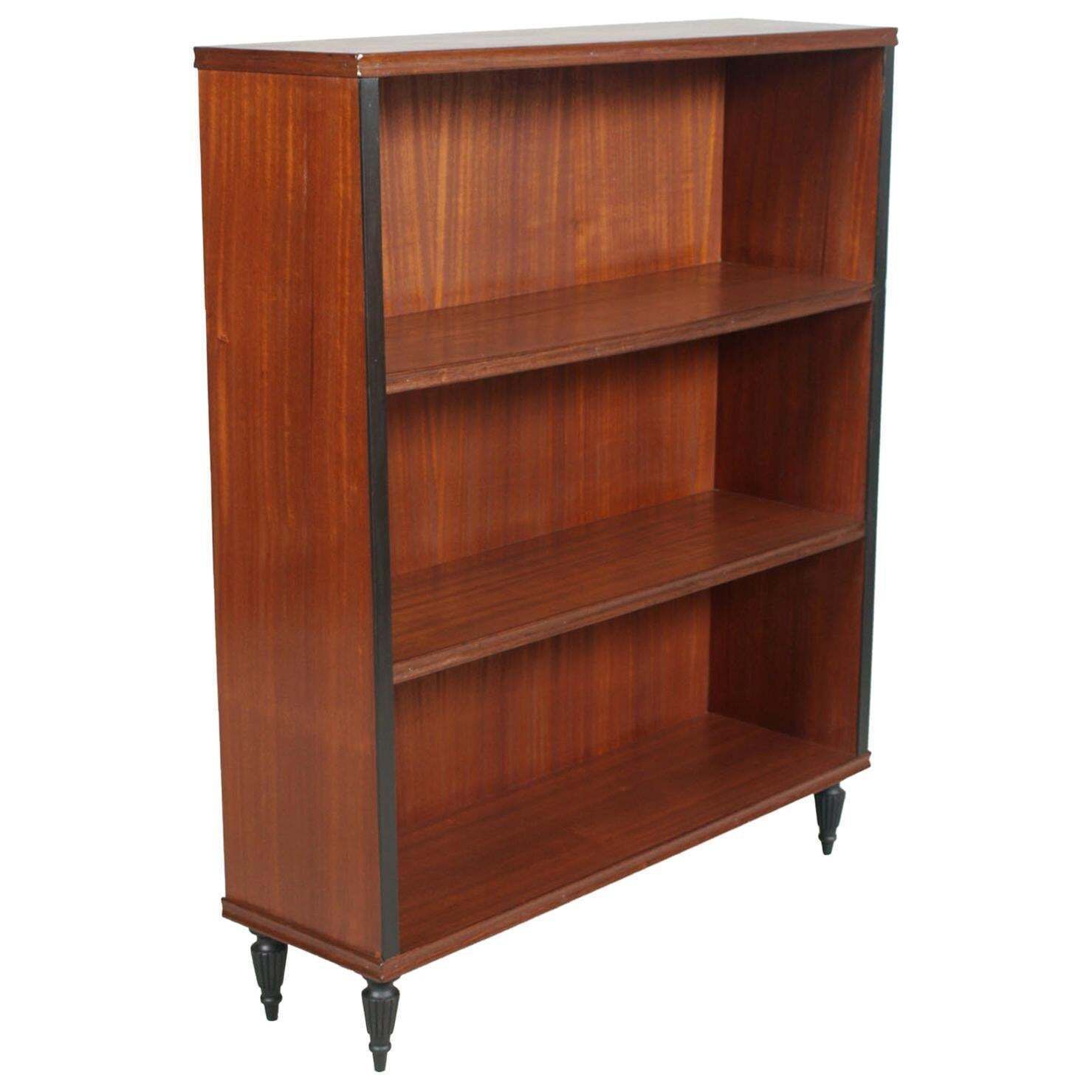 1930s Italy Art Decò Bookcase In Mahogany By Permanente Mobili Cantù , Polished