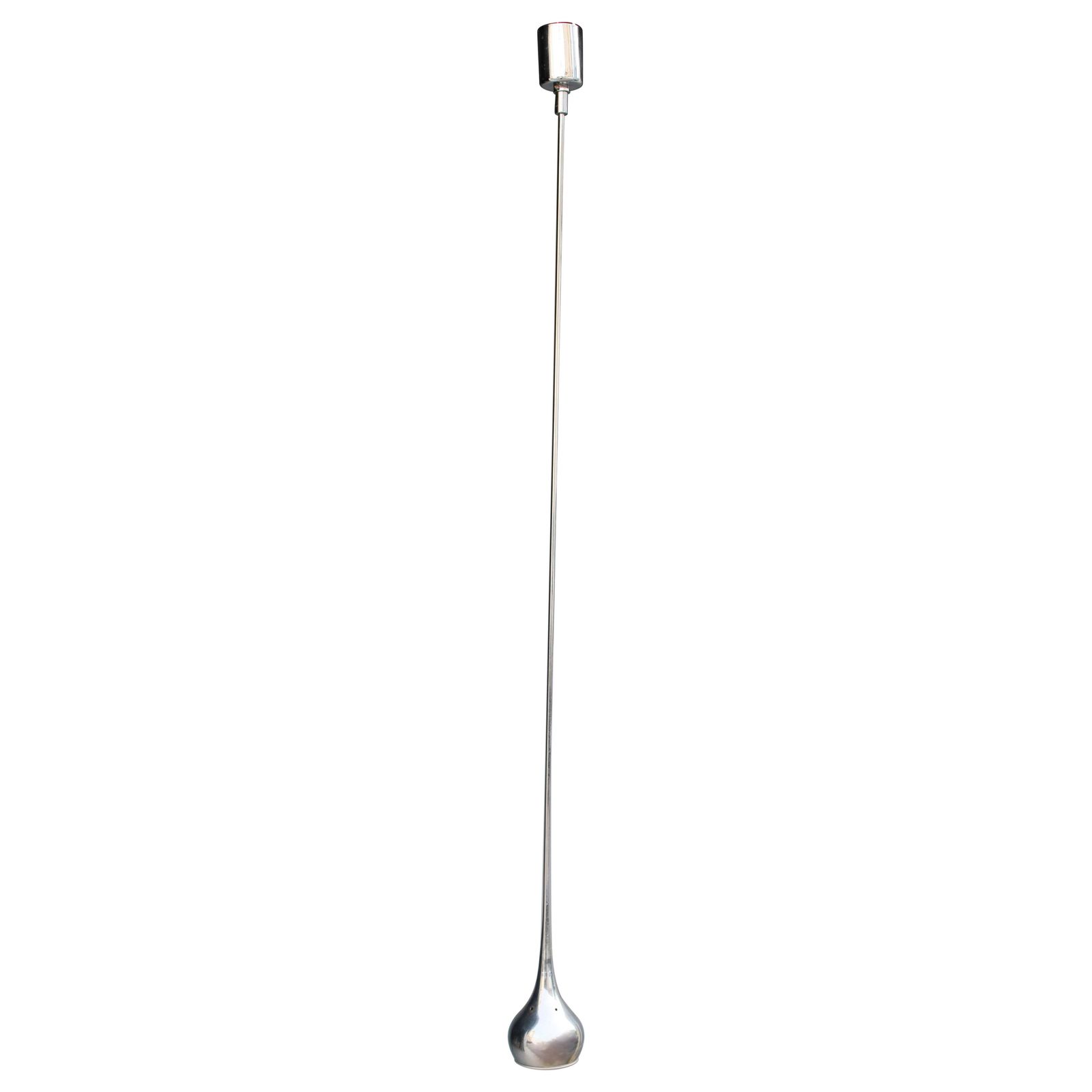 Esperia Italia 1970 Chrome Metal Minimalist Pendant Chandelier