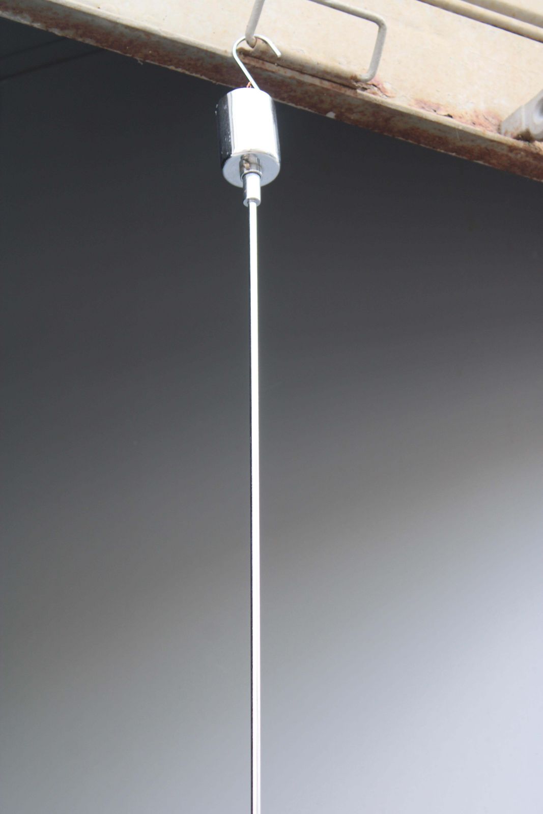 Esperia Italia 1970 Chrome Metal Minimalist Pendant Chandelier photo Lighting