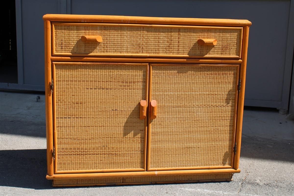 Cabinet  Buffet Made Entirely By Hand In The 1950s In Italy Bamboo Drawers photo furniture