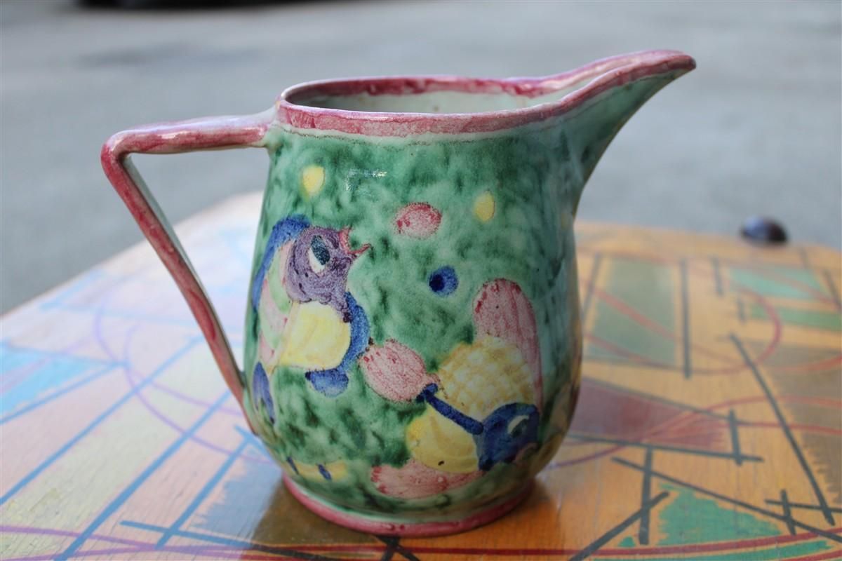 Pitcher 1950 Avallone Vietri With Decorations Typical Of The Period Made In Italy photo furniture