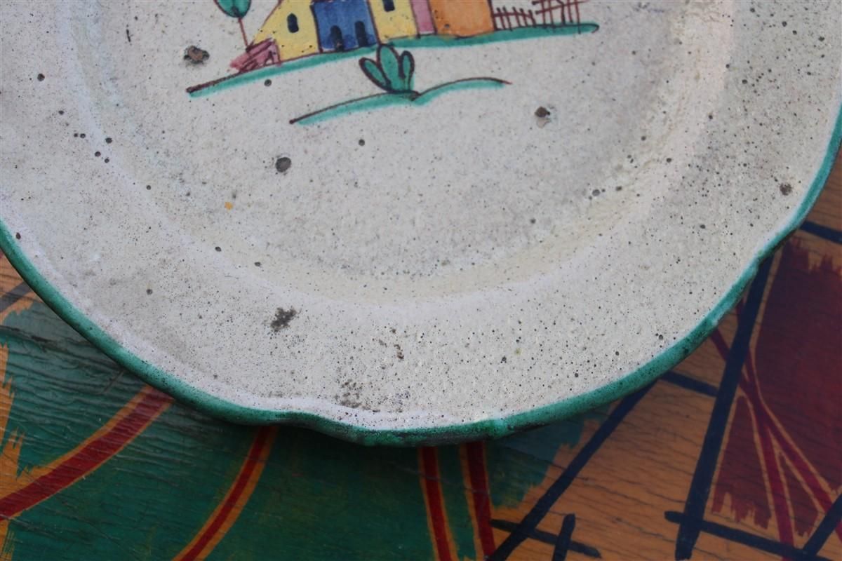 Avallone Round Ceramic Plate Vietri Sul Mare Mid Century With Little Houses photo Home Decor
