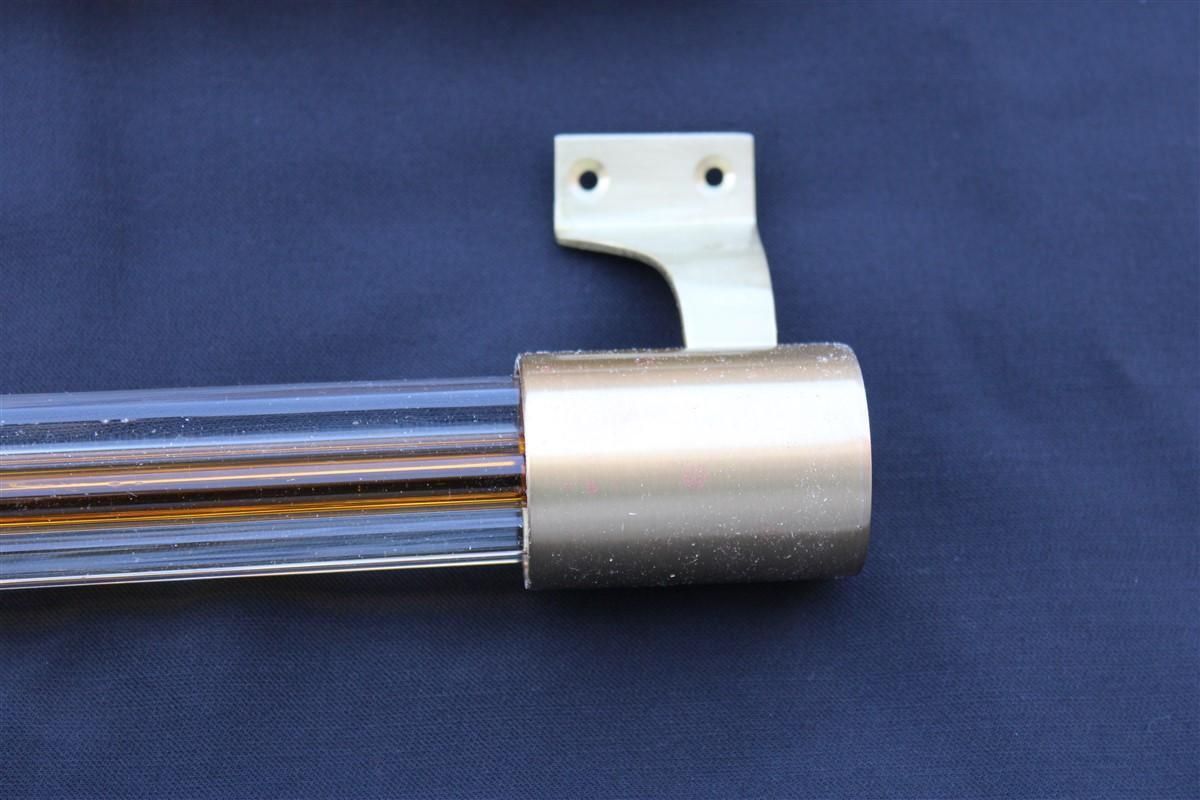 Pair Mid Century Venini Handles Brass Satin And Murano Glass 1950s Made In Italy photo Home Fixtures