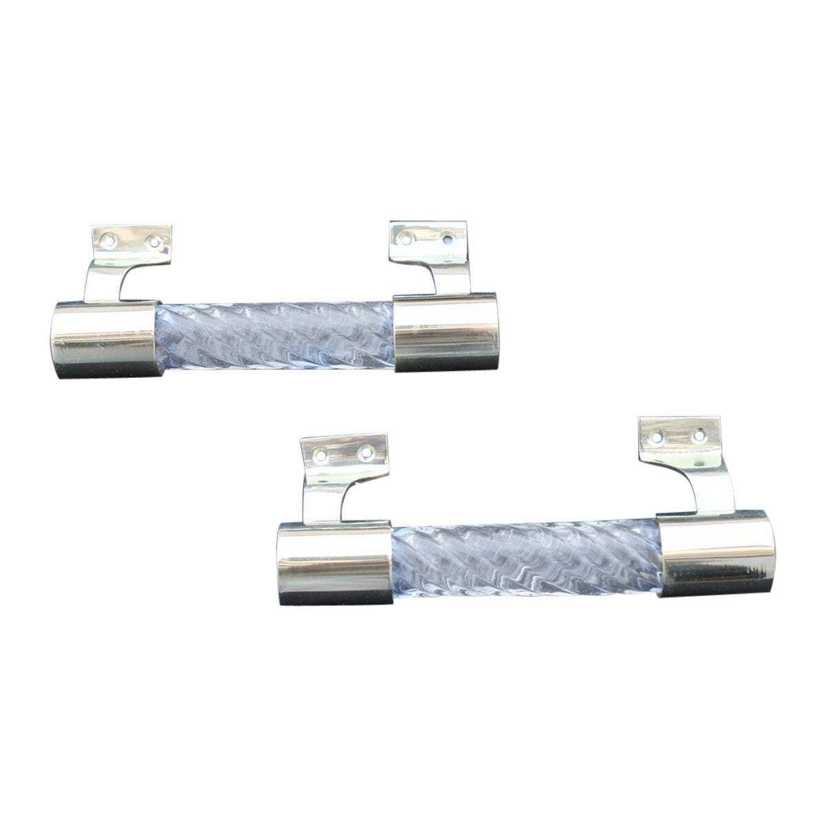 Pair Of Venini Handles In Murano Glass Torcello And Brass 1940s Gold