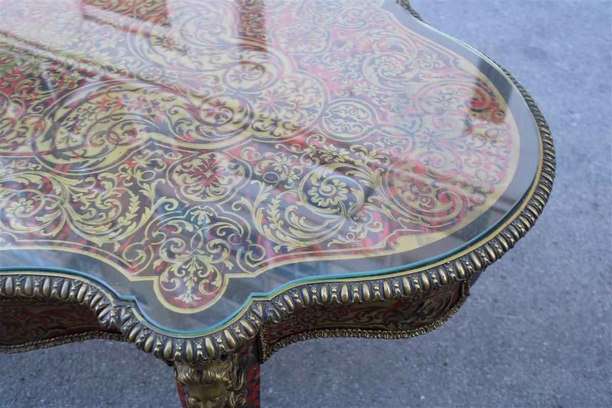 Rare Napoleon III Boulle Desk  1860 France André Charles Boulle photo vintage