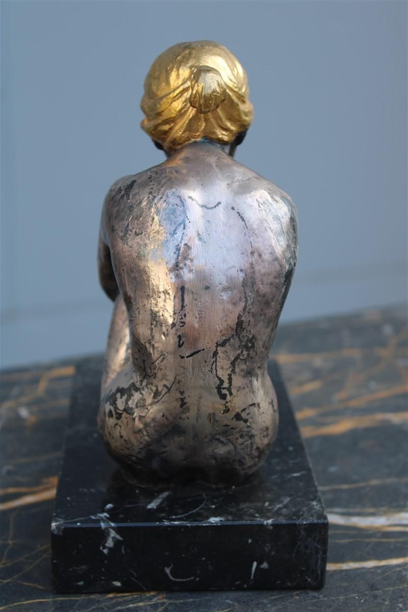 Sculpture Of Womanin Silver Foil And Gold Italy 1970s Guido Mariani photo buy