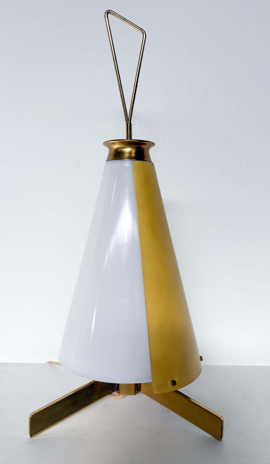 Mid Century Table Lamp By Stilnovo, Brass, Aluminium And Plexiglass, Italy, 1950 photo Lighting