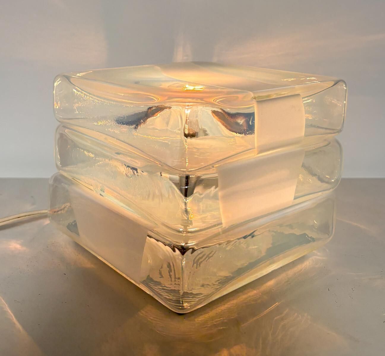 Mid Century Table Lamp In Murano Glass By Carlo Nason, Italy, 1960s photo for sale