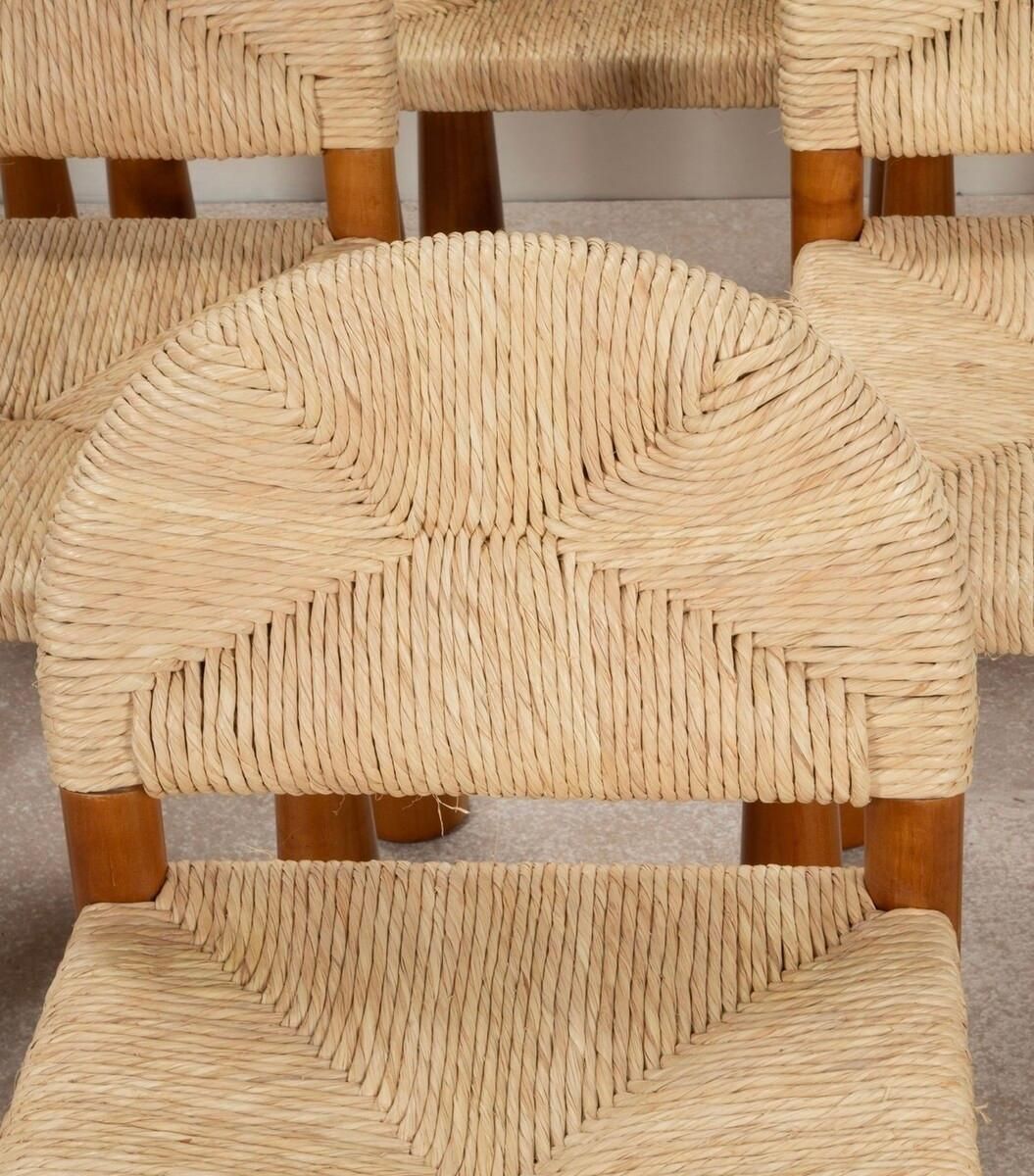 Mid Century Set Of 6 Italian Dining Chairs By Alessandro Becchi, 1970s photo furniture