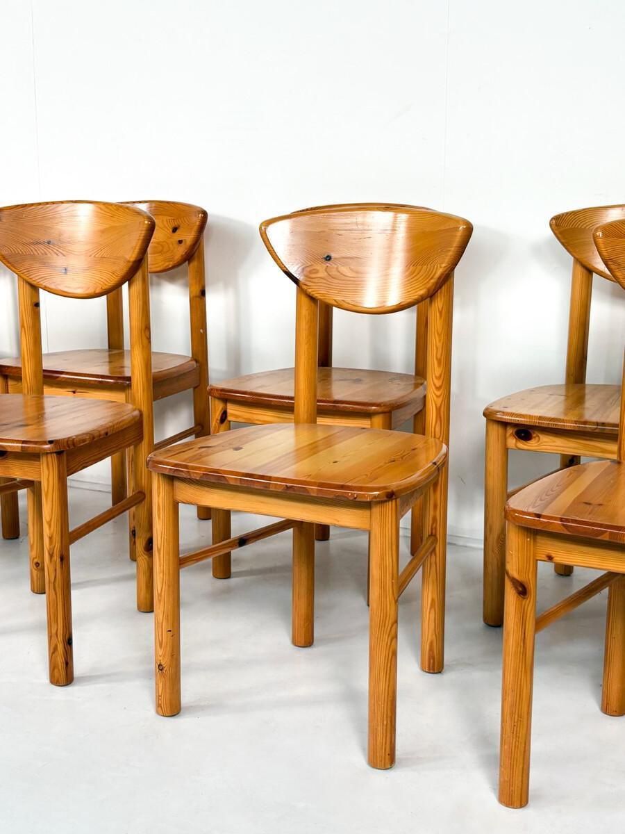 Mid Century Pine Dining Chairs By Rainer Daumiller, Denmark, 1970s photo vintage