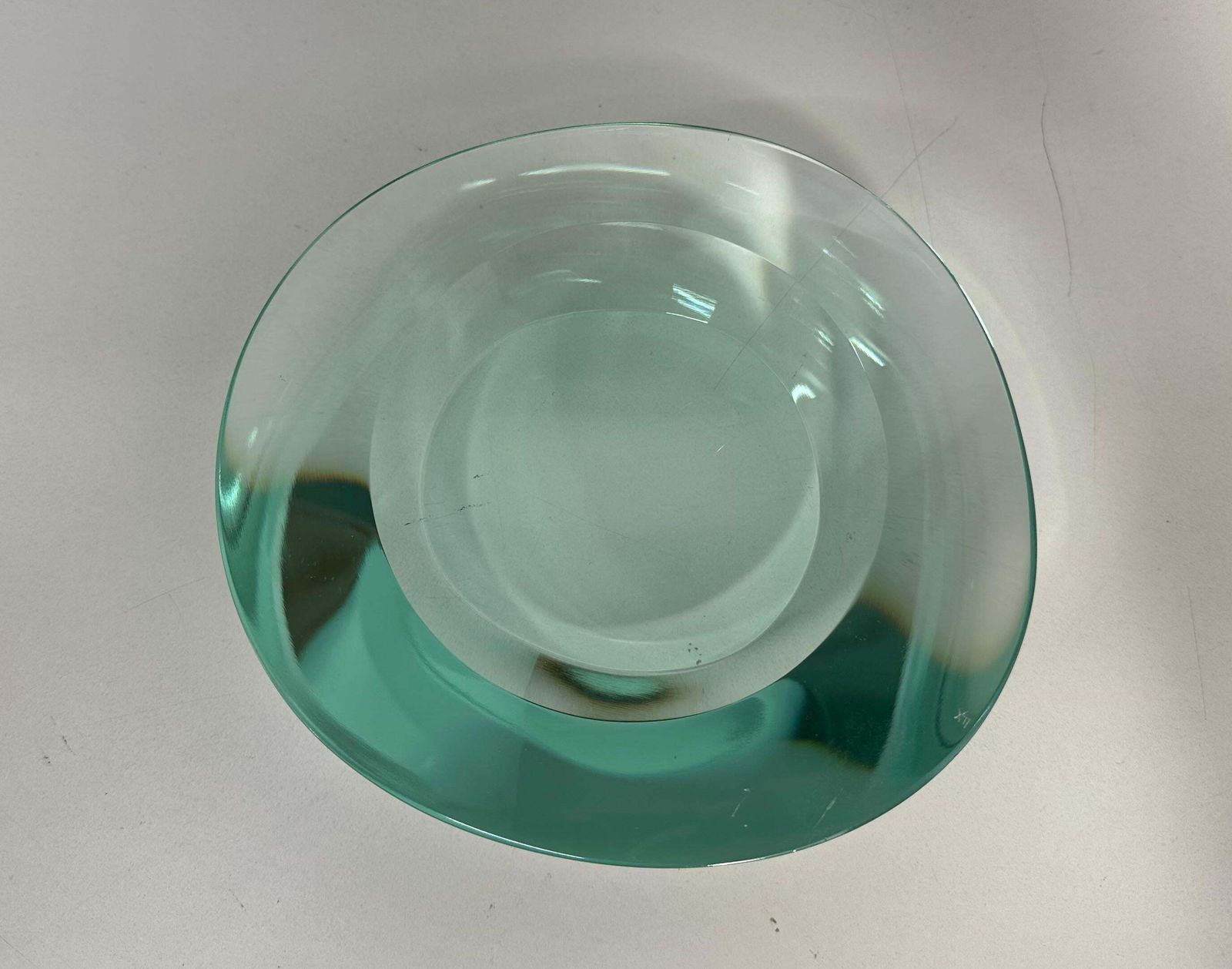 Italian Mid Century Fontana Arte Glass Pocket Emptier, Signed Fx, 1950s photo for sale