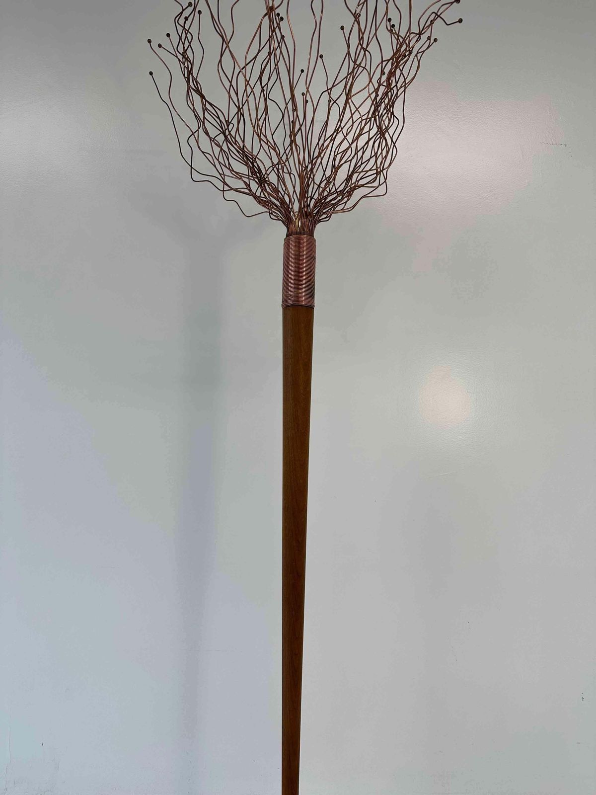 Italian Wood, Copper And Brass Tree Floor Lamp, Paolo Donatello, 1990s photo buy