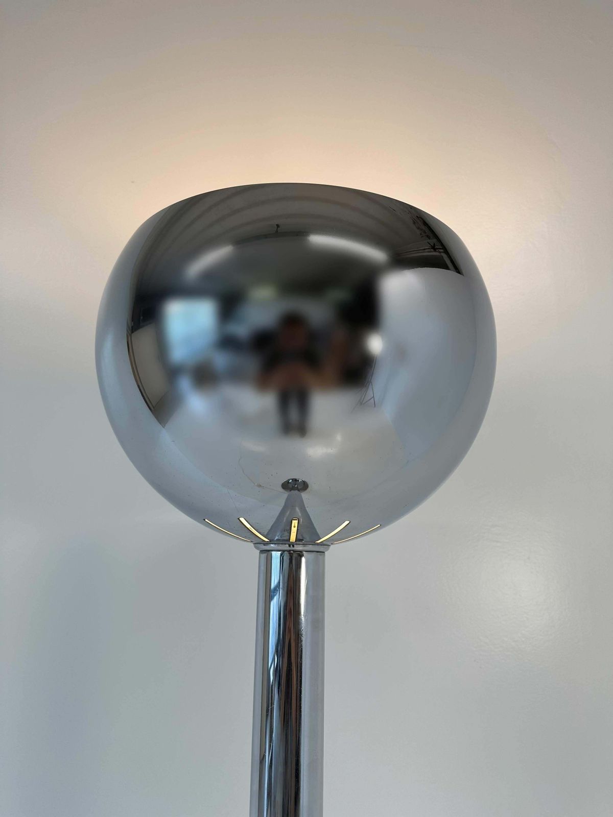 Italian 'Am2z' Chrome Floor Lamp, Franco Albini For Nemo Lighting, 1970s photo vinterior