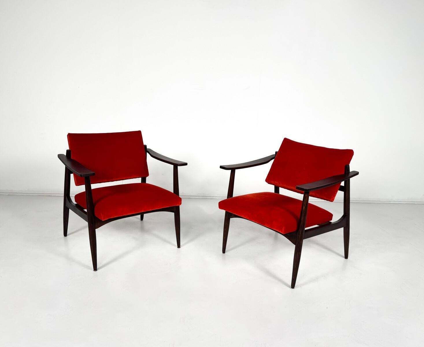 Pair Of Mid Century Armchairs In The Style Of Edmund Homa photo Furniture