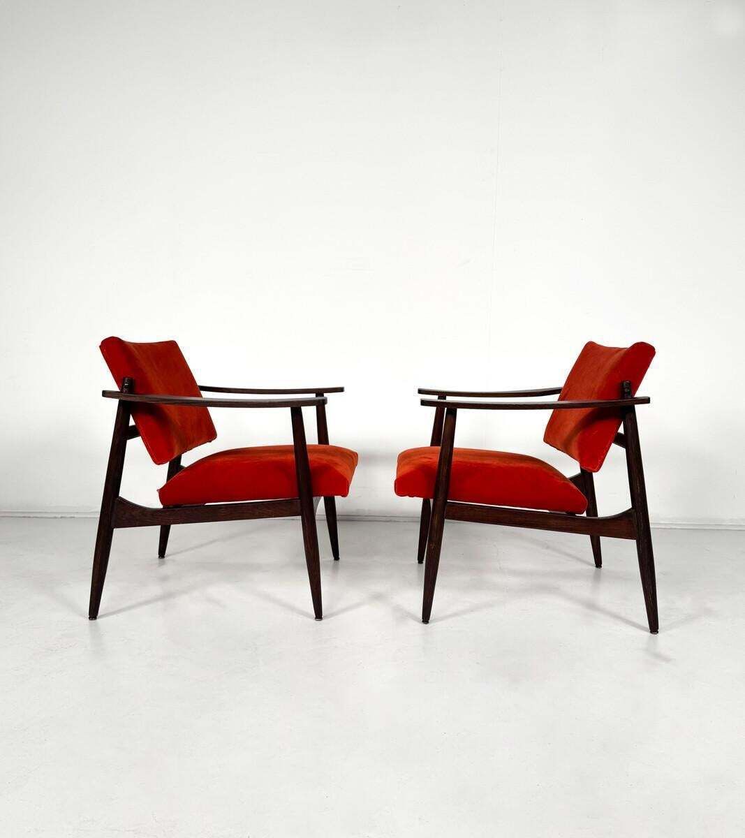 Pair Of Mid Century Armchairs In The Style Of Edmund Homa photo 2867.0