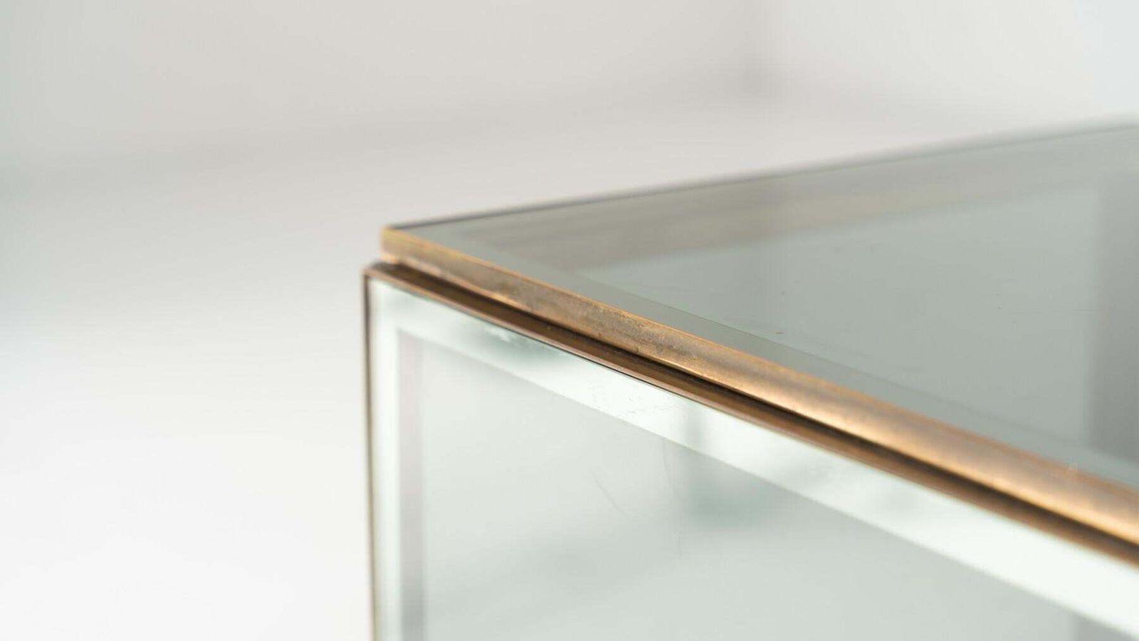 Mid Century Modern Coffee Table/ Bar, Metal And Glass, 1970s photo vinterior
