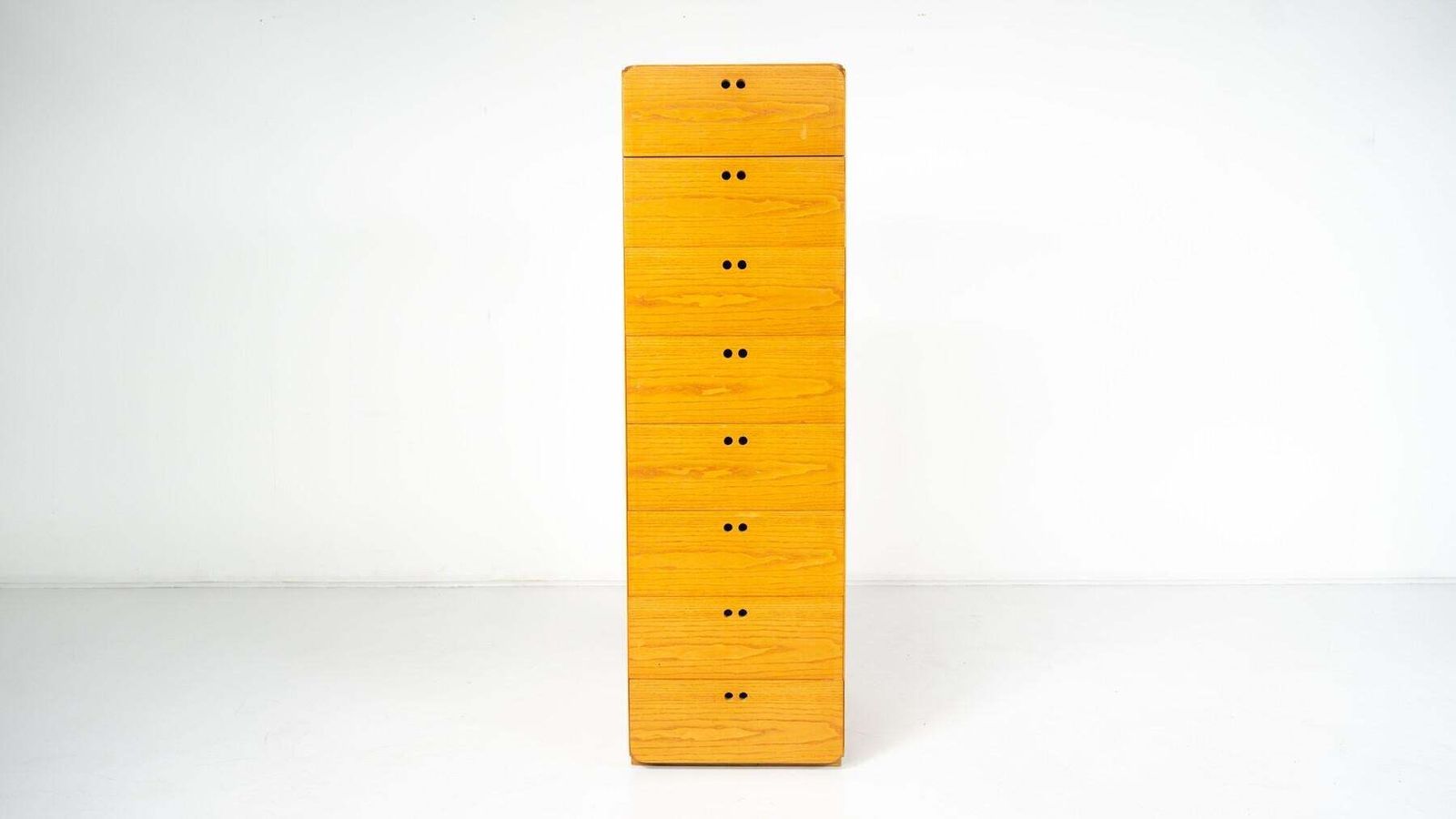 Mid Century Wooden High Chest Of Drawer By Derk Jan De Vries photo vinterior